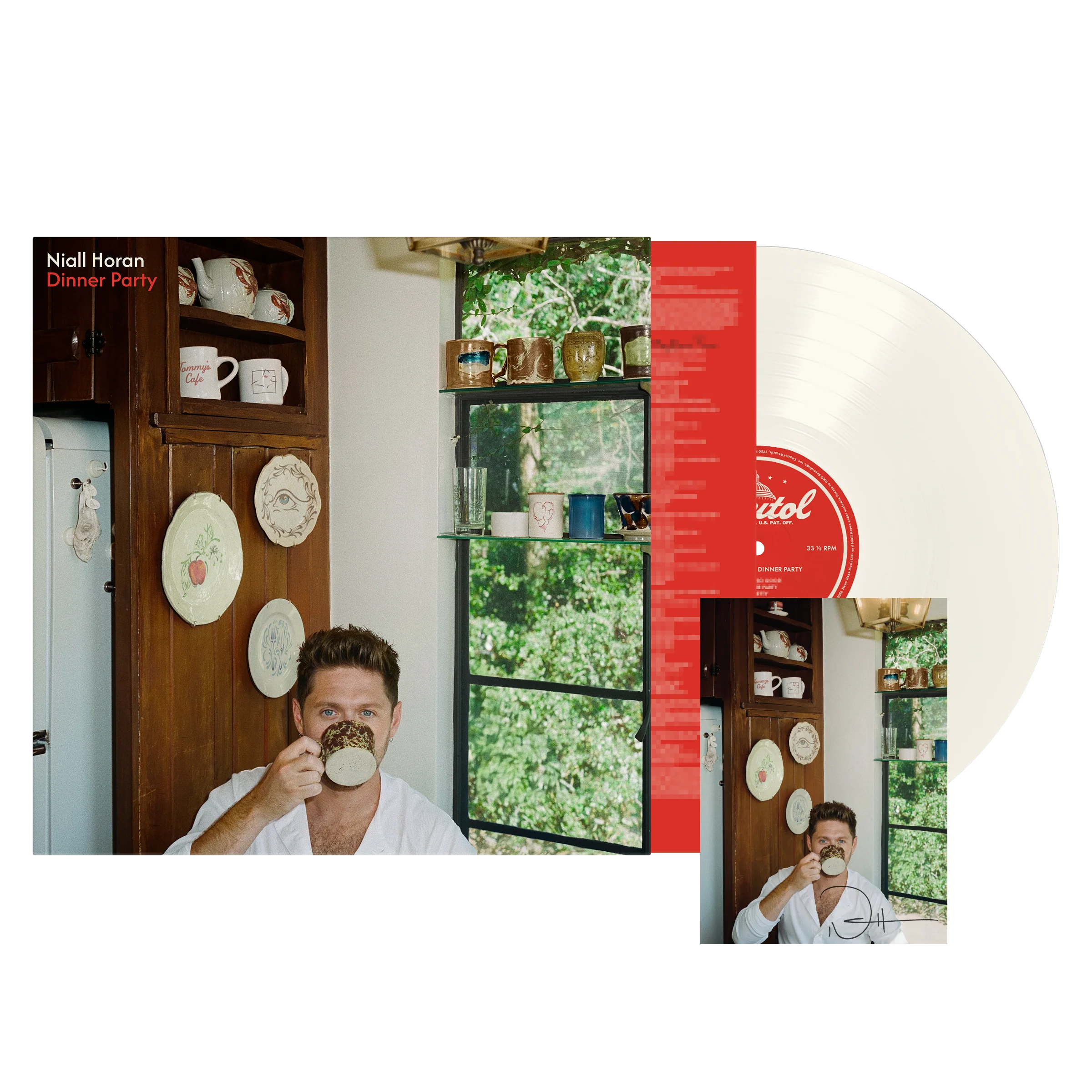 Dinner Party Porcelain Vinyl With Signed Art Card Insert